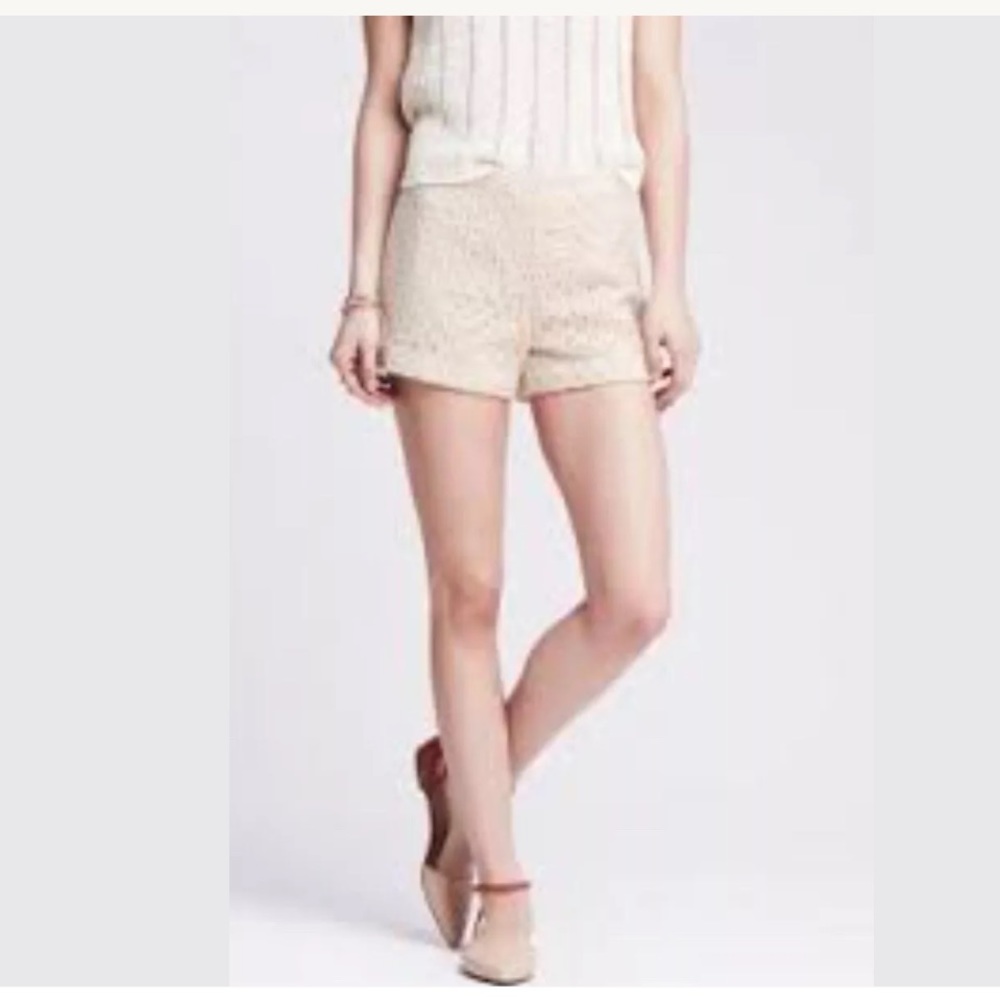NWT Banana Republic Ivory Crotchet Shorts